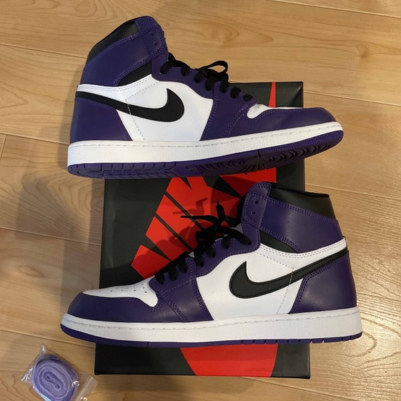Air Jordan 1 Retro High OG ‘Court Purple 2.0’ 555088-500 Size 12.5 - Picture 1 of 7